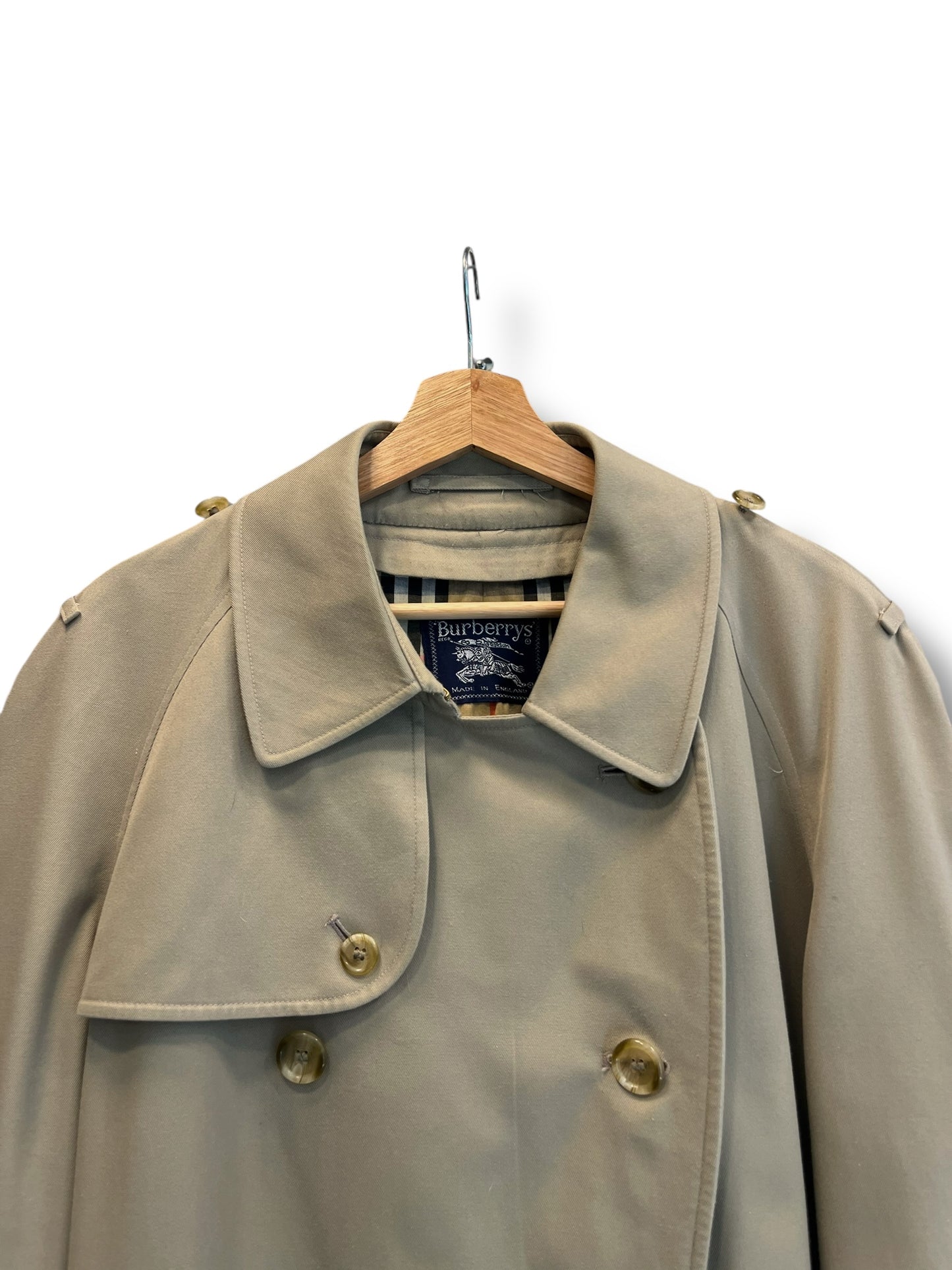 Burberry Trench Coat – Beige – 90s – XL Women
