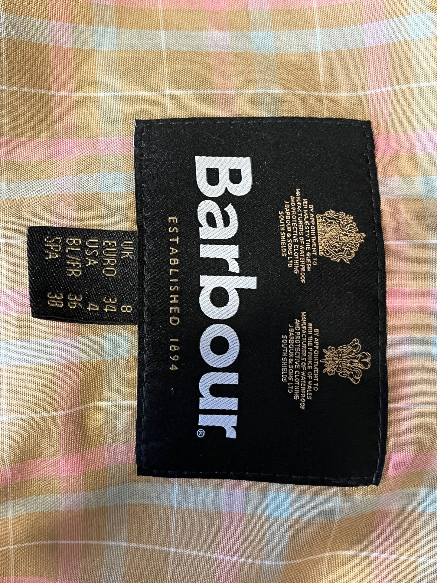 Barbour Trench Coat – Multicolor Cotton – UK 8 (M Women)