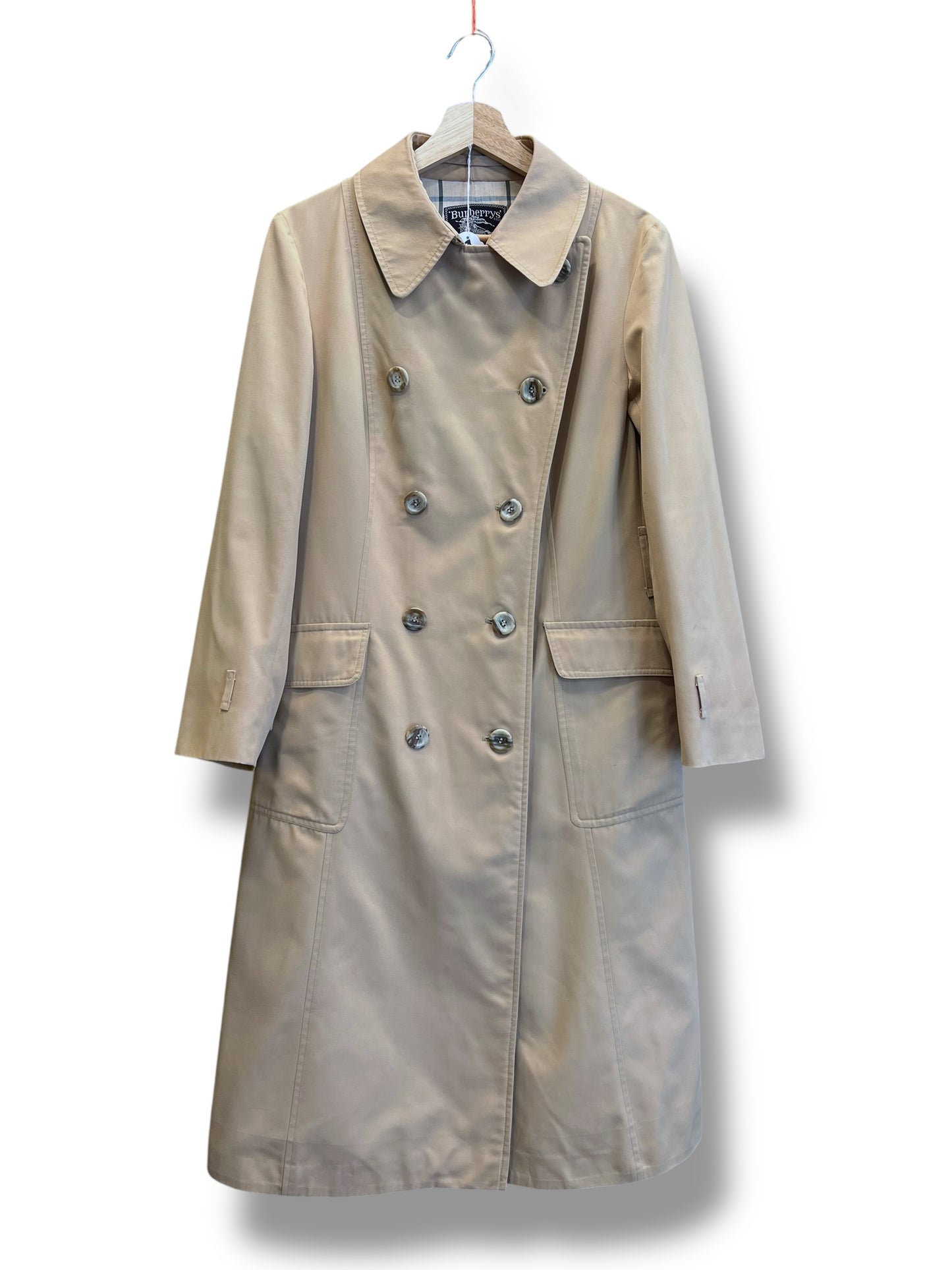 Burberry Classic Trench Coat – Beige – Women Size S (90s)