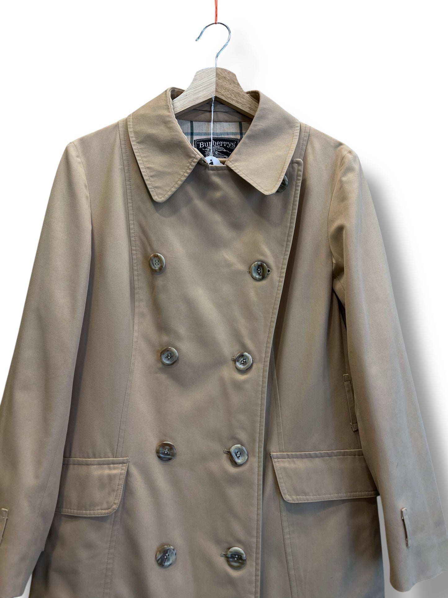 Burberry Classic Trench Coat – Beige – Women Size S (90s)