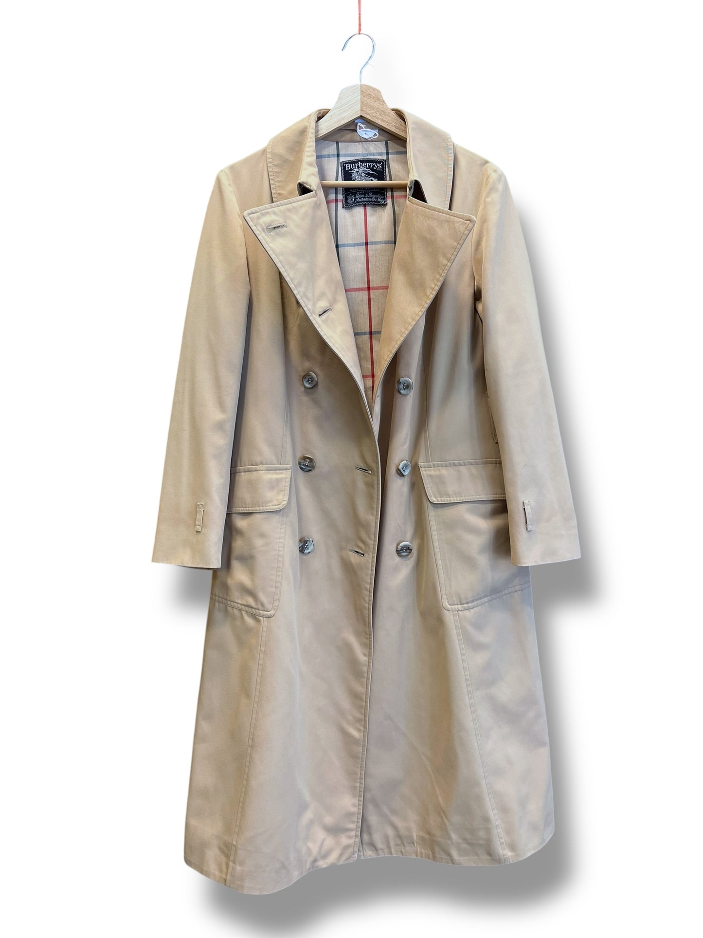 Burberry Classic Trench Coat – Beige – Women Size S (90s)