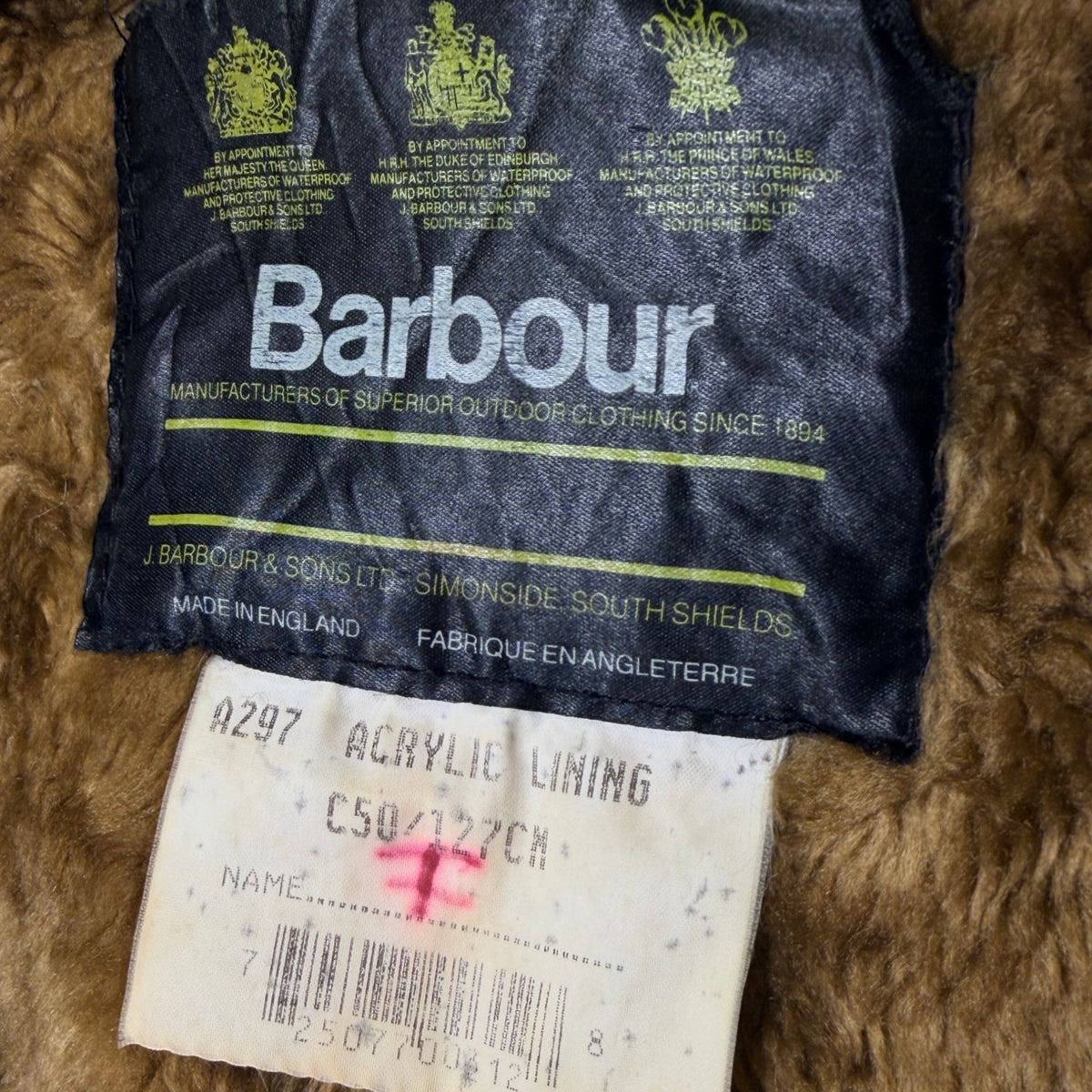 Barbour A297 C50 Body Warmer Liner – Button Version – Vintage Jacket Inner Liner