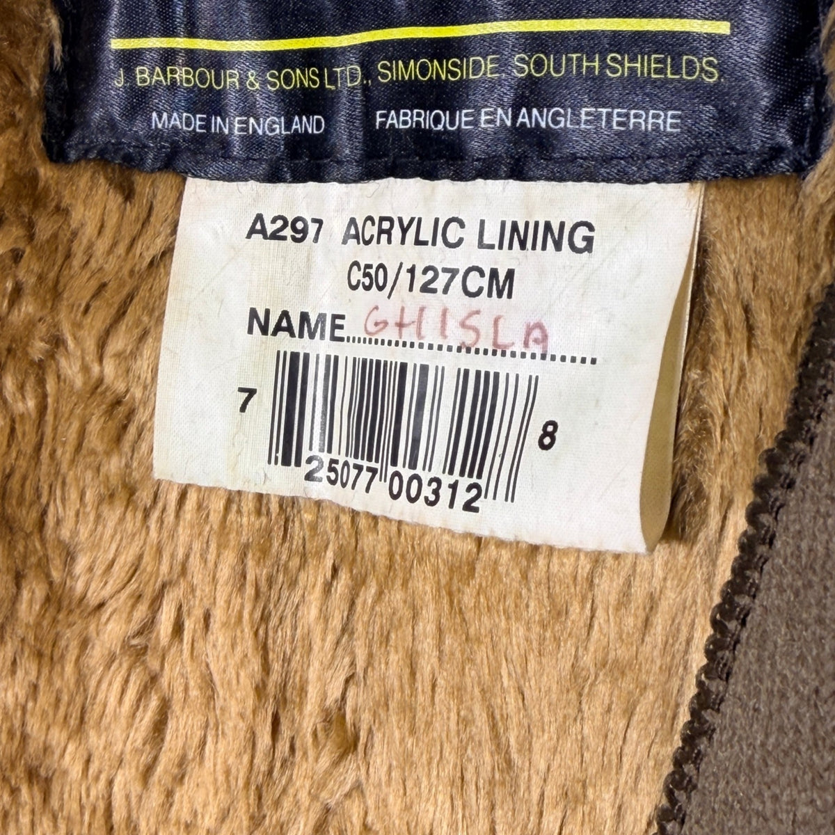 Barbour A297 C50 Body Warmer Liner – Button Version – Vintage Jacket Inner Liner