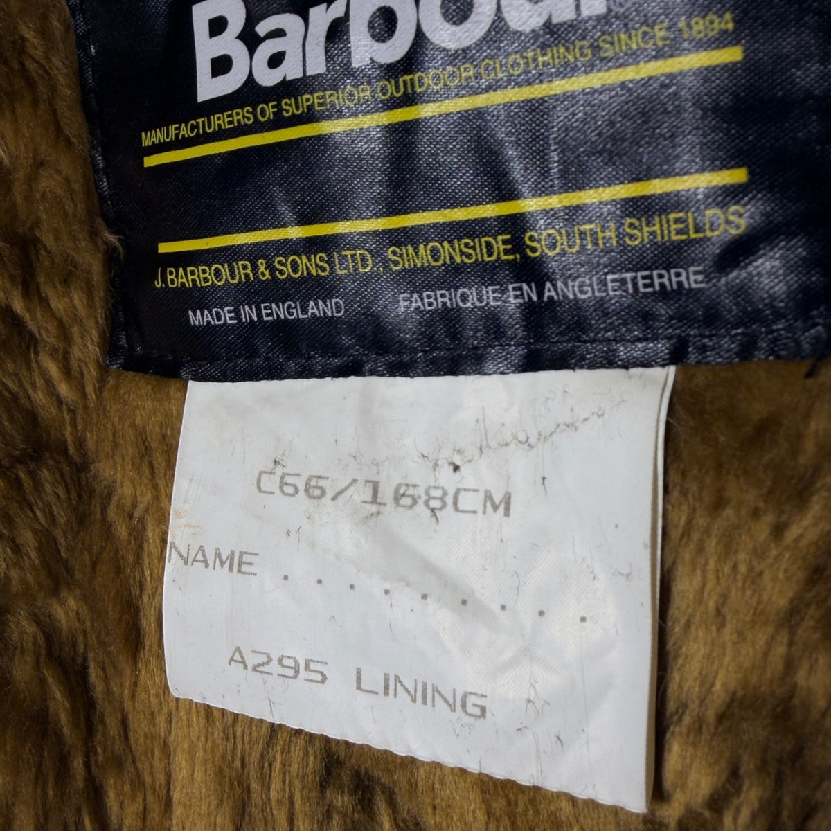 Barbour A295 C66 Body Warmer Liner – Button Version – Vintage Jacket Inner Liner
