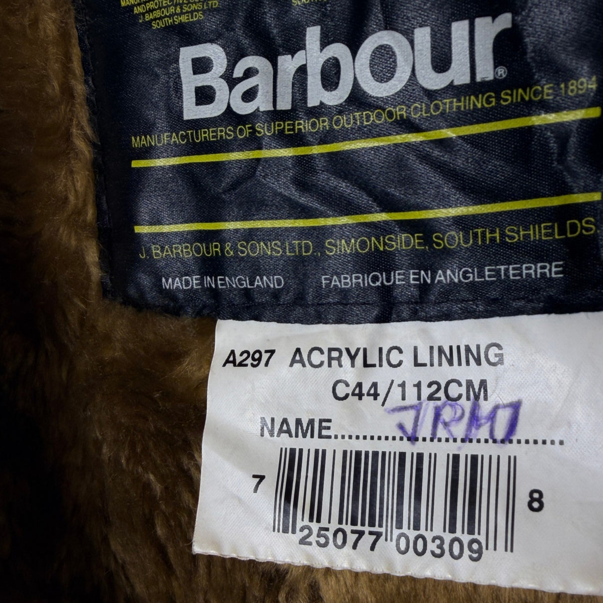 Barbour A297 C44 Body Warmer Liner – Button Version – Vintage Jacket Inner Liner