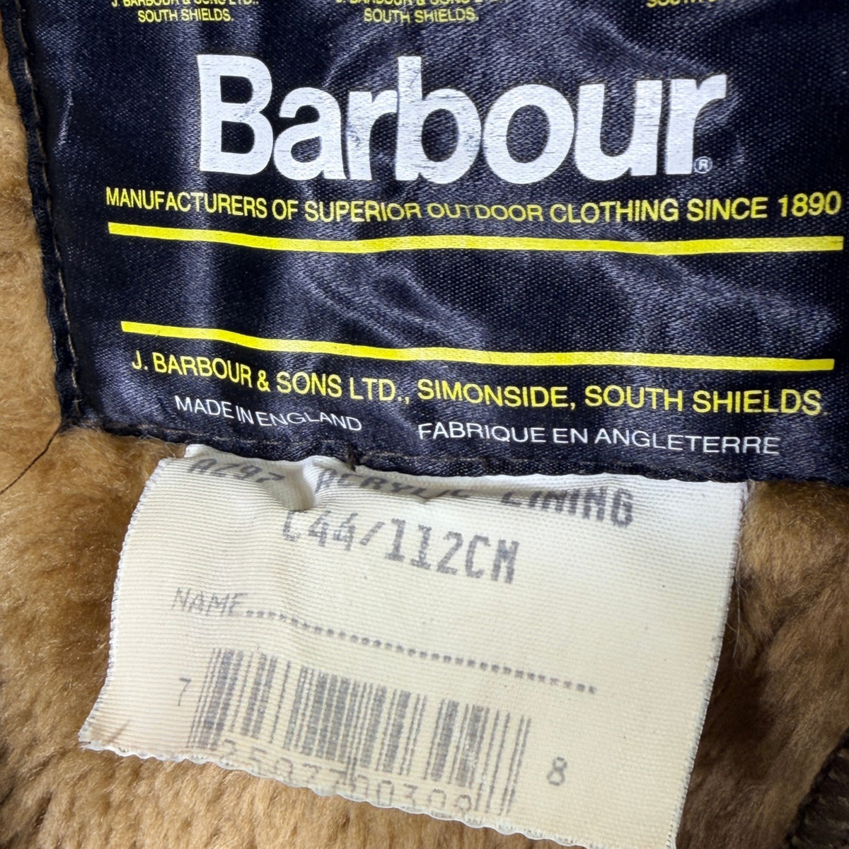 Barbour A297 C44 Body Warmer Liner – Button Version – Vintage Jacket Inner Liner