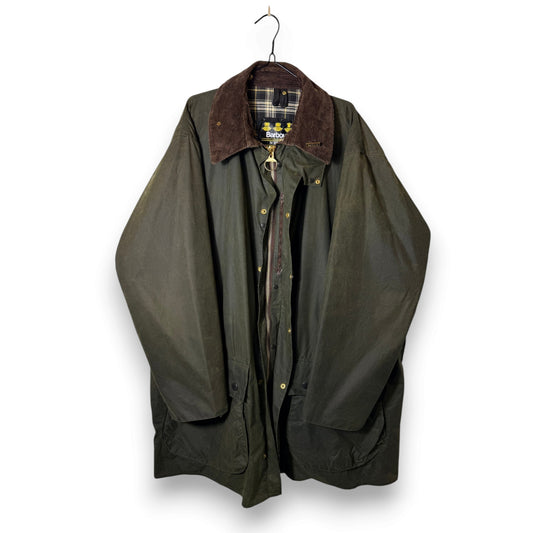 Barbour A200 Border Wax Jacket C50 Sage Green XXXL Vintage 90s