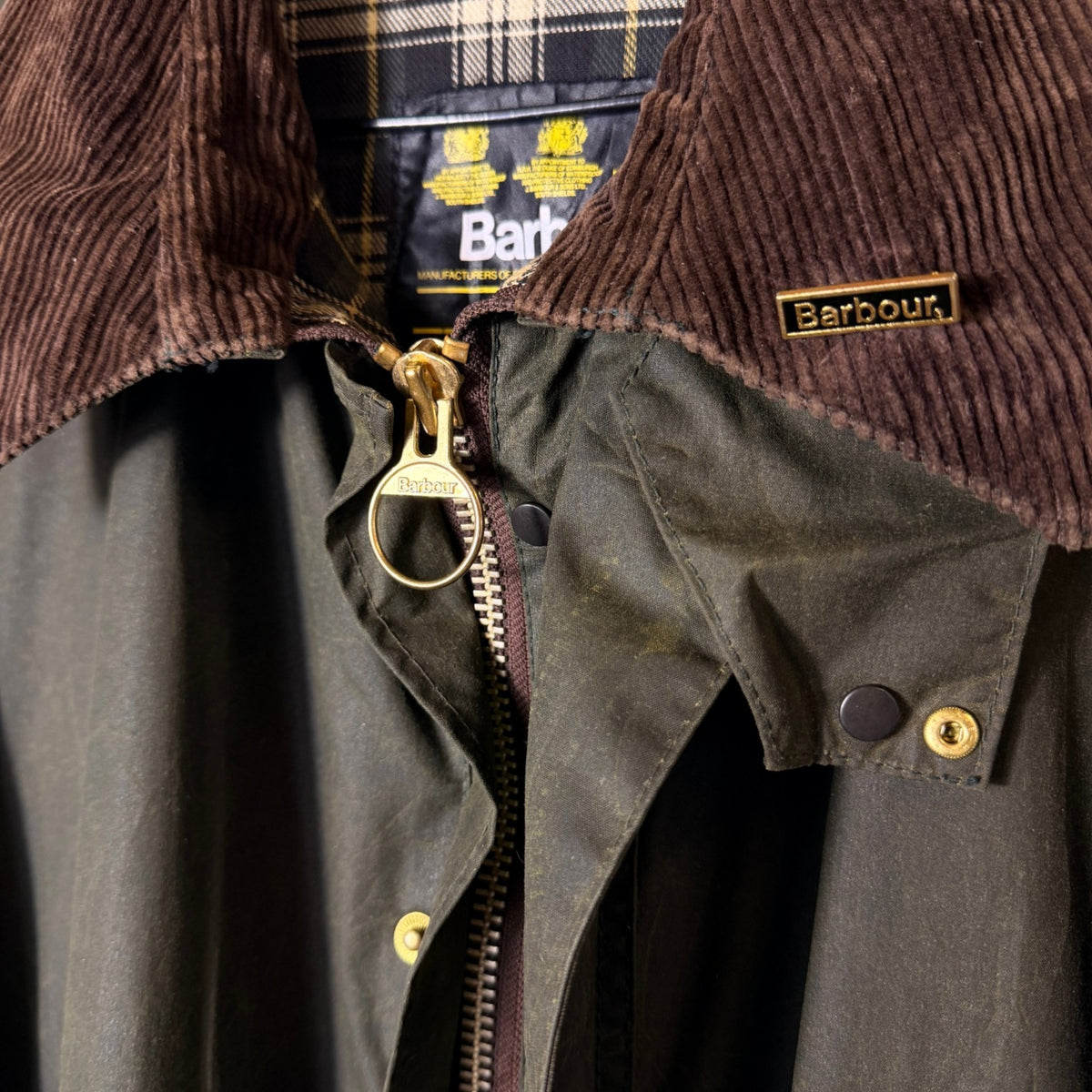 Barbour A200 Border Wax Jacket C50 Sage Green XXXL Vintage 90s