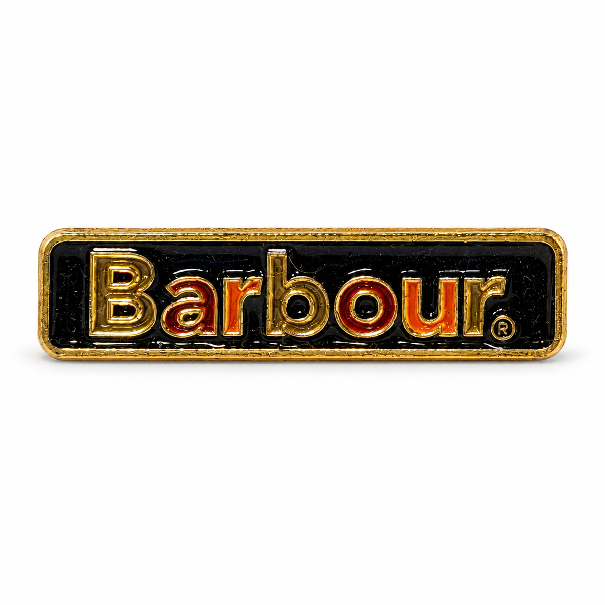 Barbour x Baracuta Logo Pin – Gold-Tone & Black Enamel