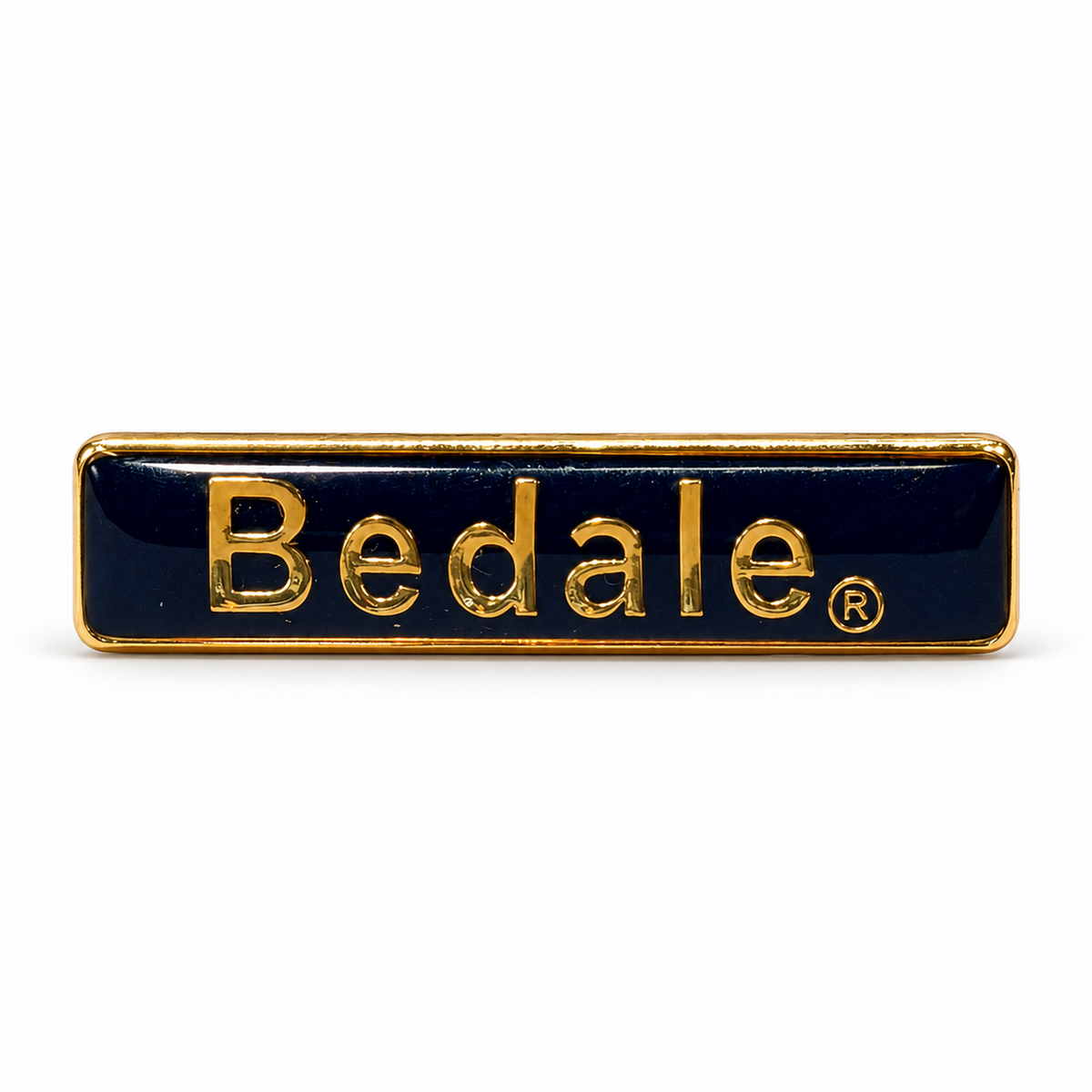 Barbour Bedale Logo Pin – Navy & Gold-Tone
