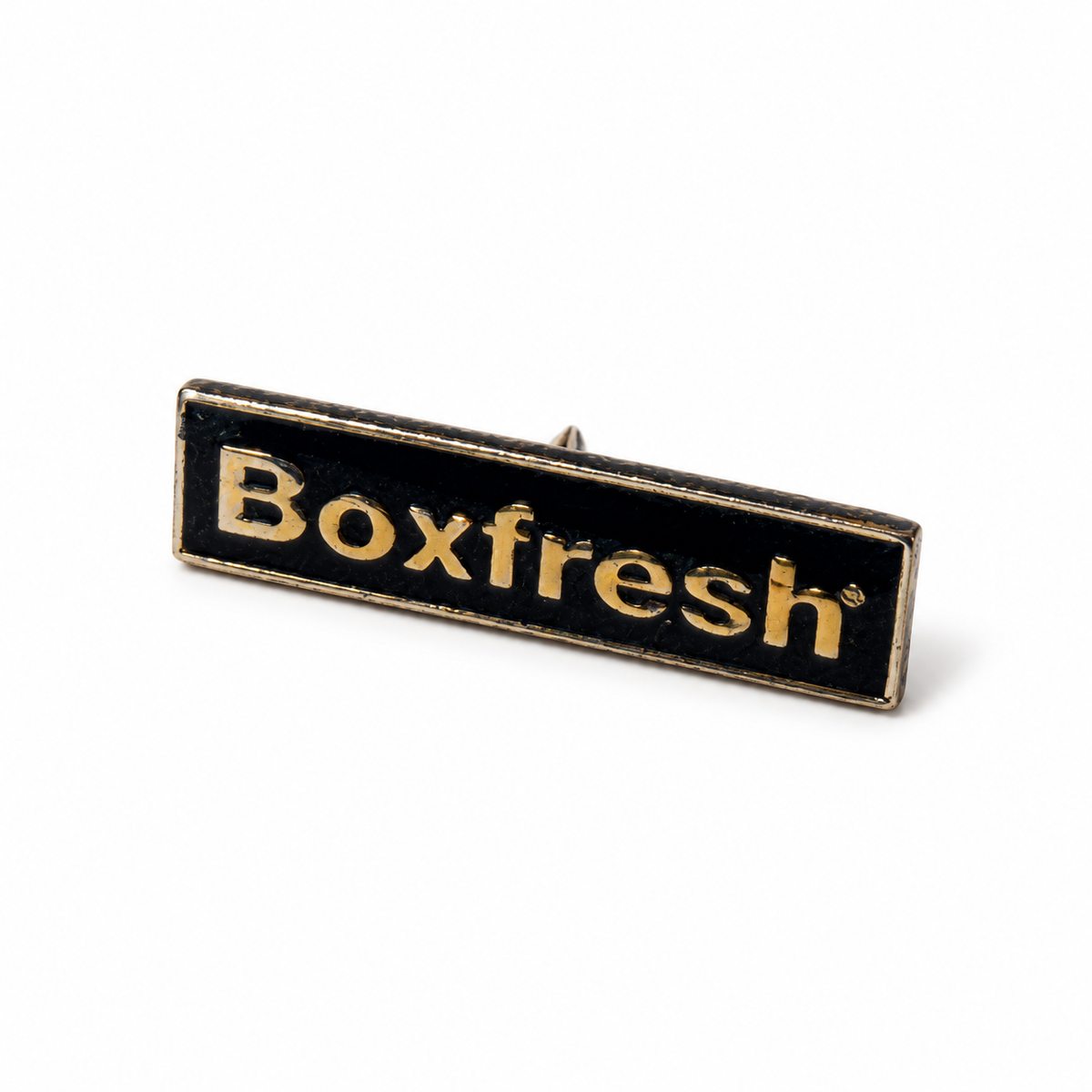 Boxfresh Logo Pin – Gold-Tone & Black Enamel