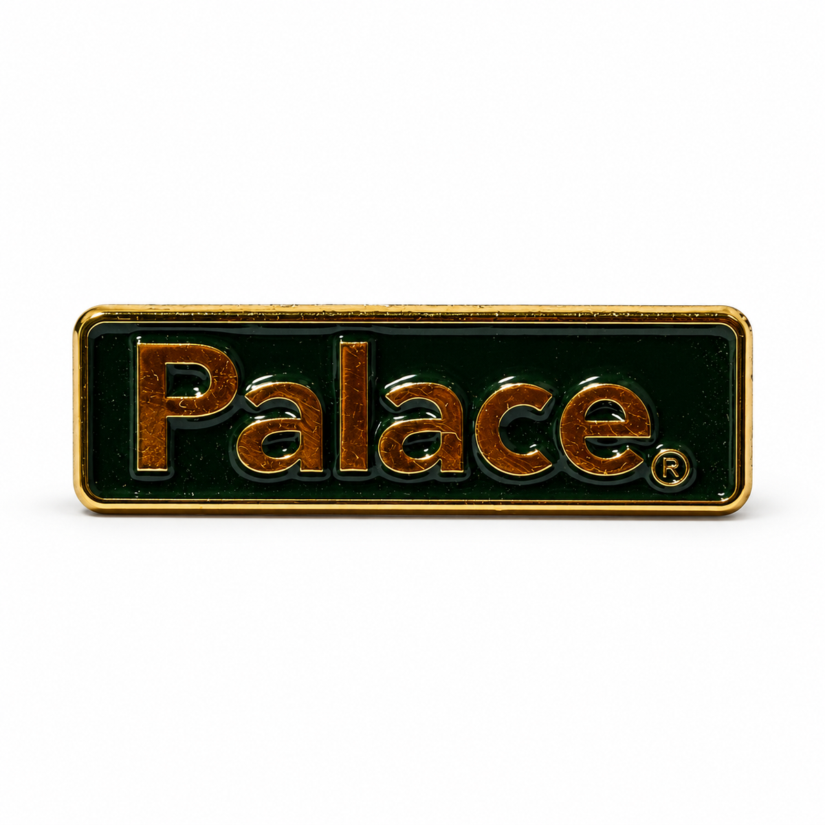 Palace Logo Pin – Gold-Tone & Dark Enamel